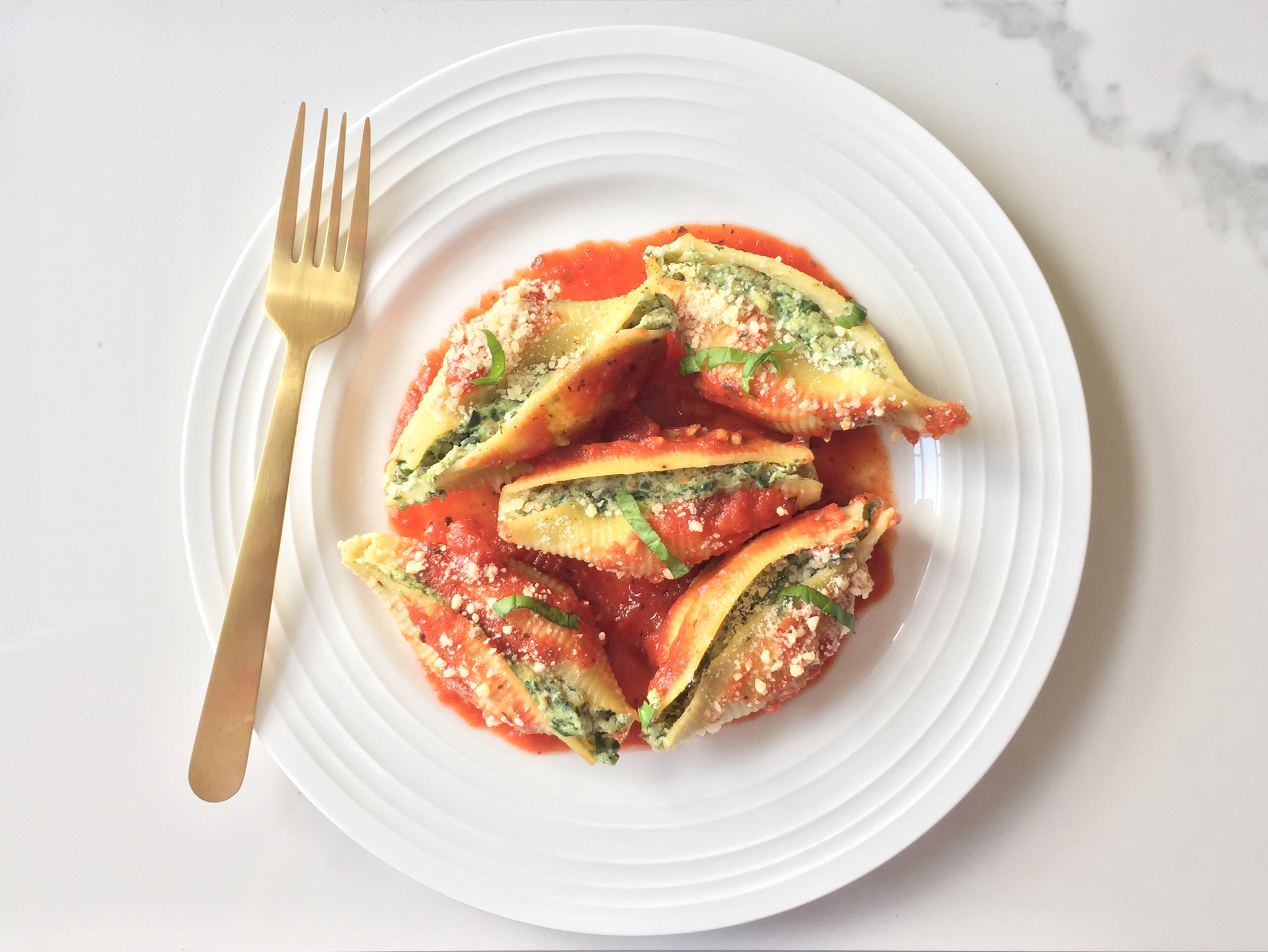 Spinach Ricotta Stuffed Shells - Chand's Kitchen